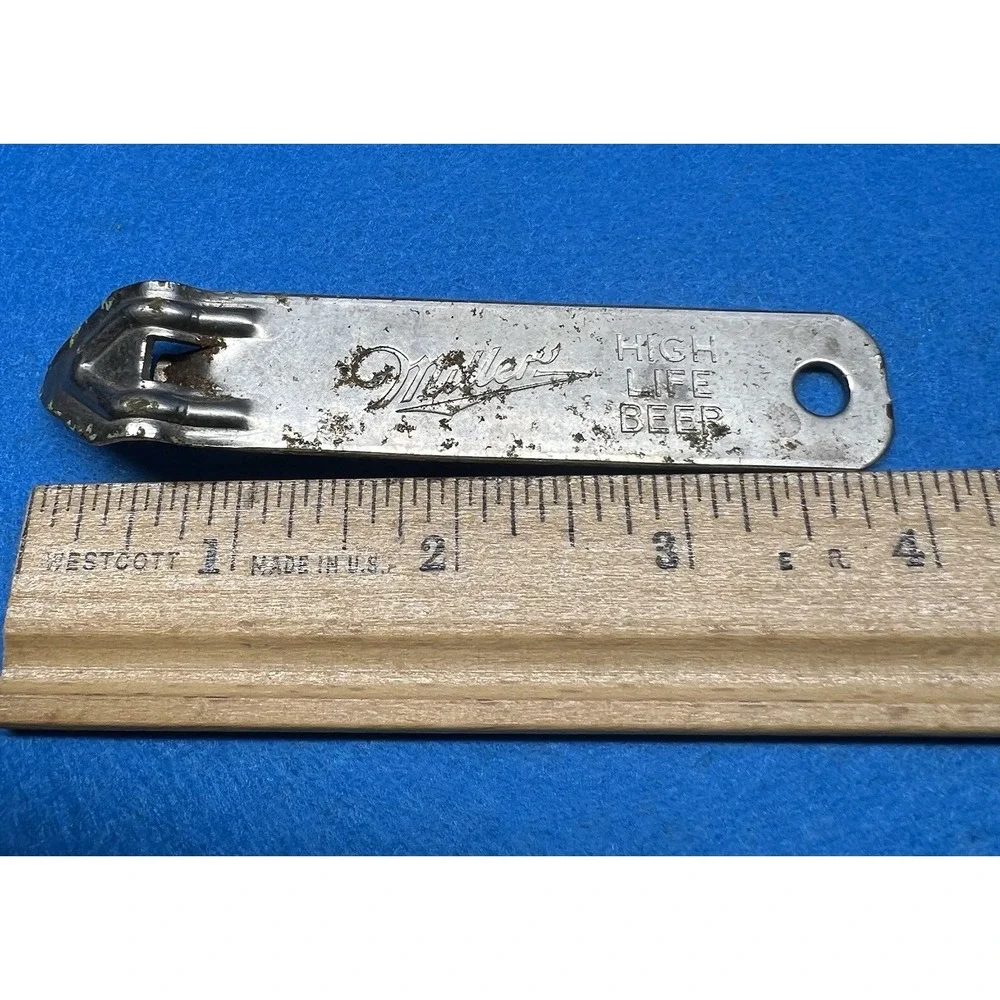 Vintage Miller High Life Beer Bottle Opener Metal‎ Can Opener Man Cave Gift